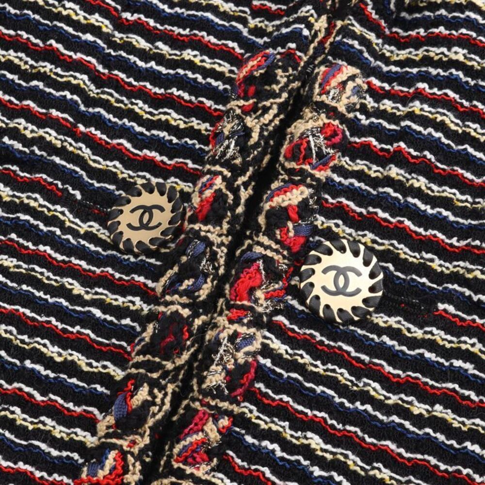 Chanel Tailored Jacket Coco Mark Button Nylon Woo… - image 6